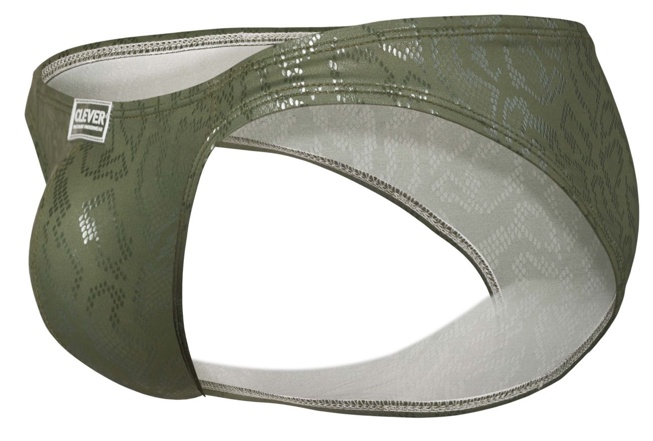 Clever 2040 Mens Luxe Bikini Briefs Green