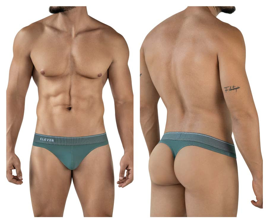 Clever 2044 Mendoza Mens Supportive & Sexy Thongs Green