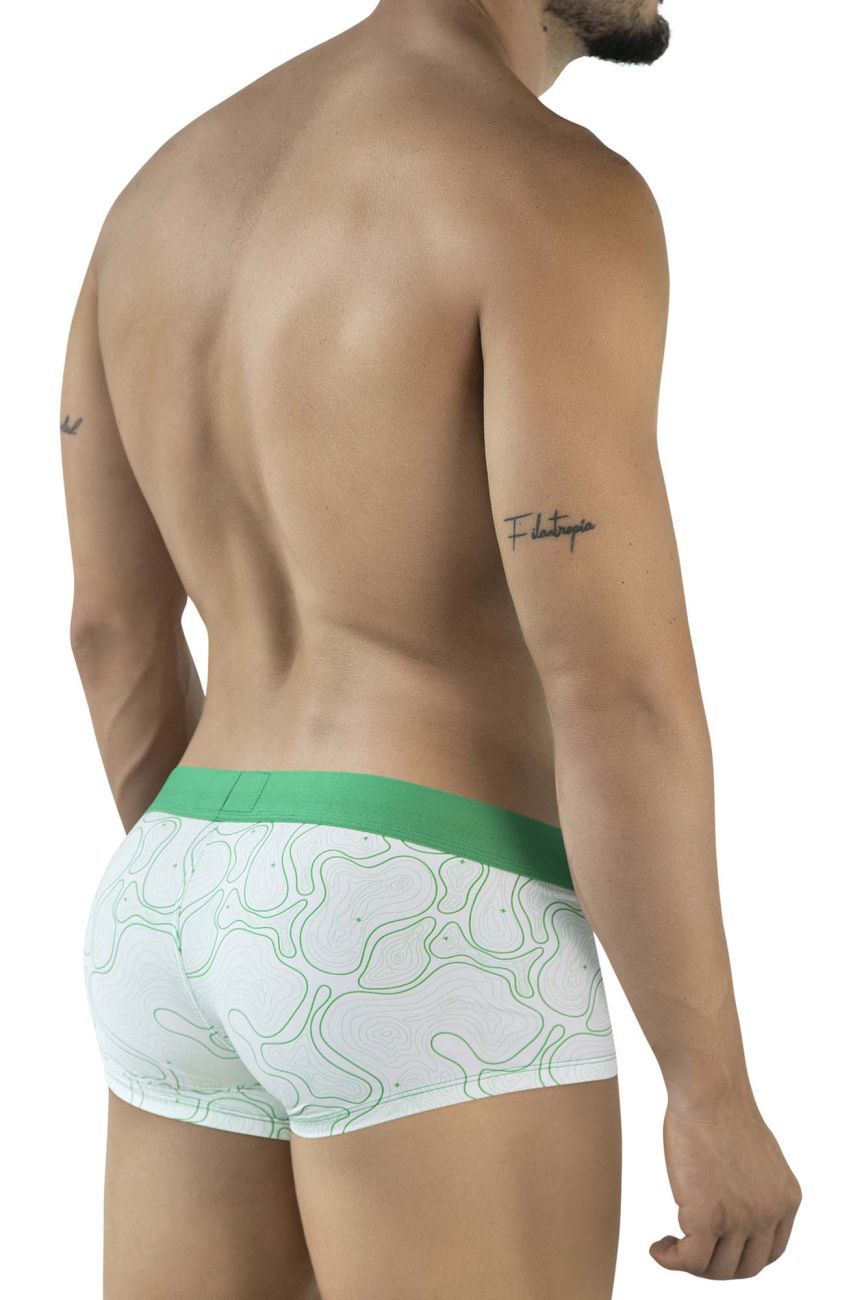 Clever 2056 Maze Mens Sporty Modern Trunks Green