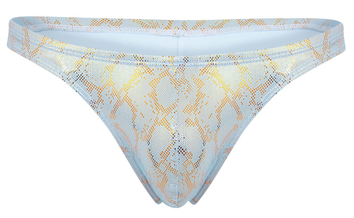 Clever 2063 Mens Diamond Sculpted Fit Thongs Light Blue