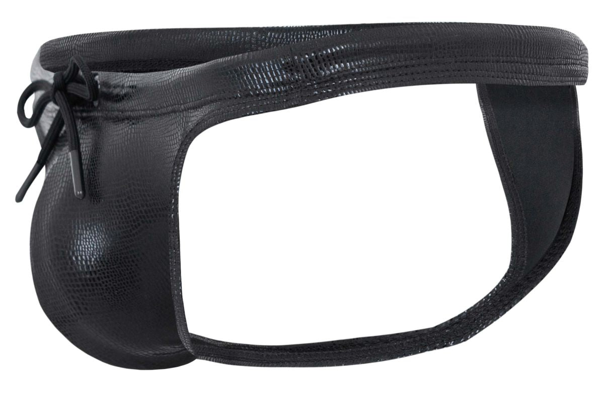 Clever 2071 Gorgona Mens Faux-Leather Swim Thongs Black