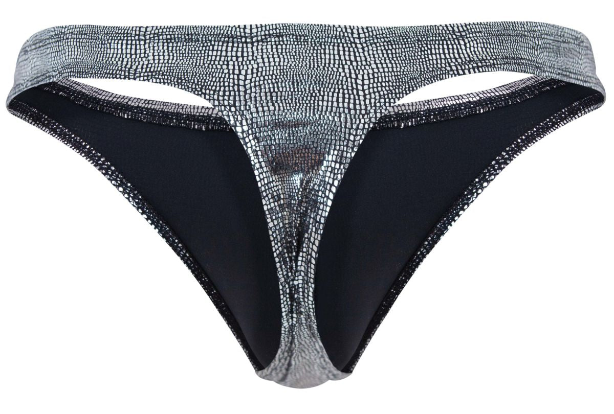Clever 2072 Sparkles Mens Metallic Thongs Black