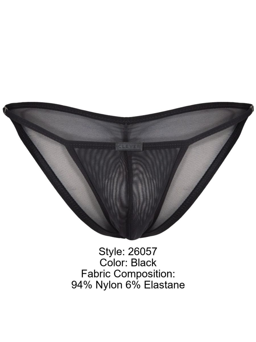 26057 Eos Male Intimate Wardrobe Sheer Bikini Black