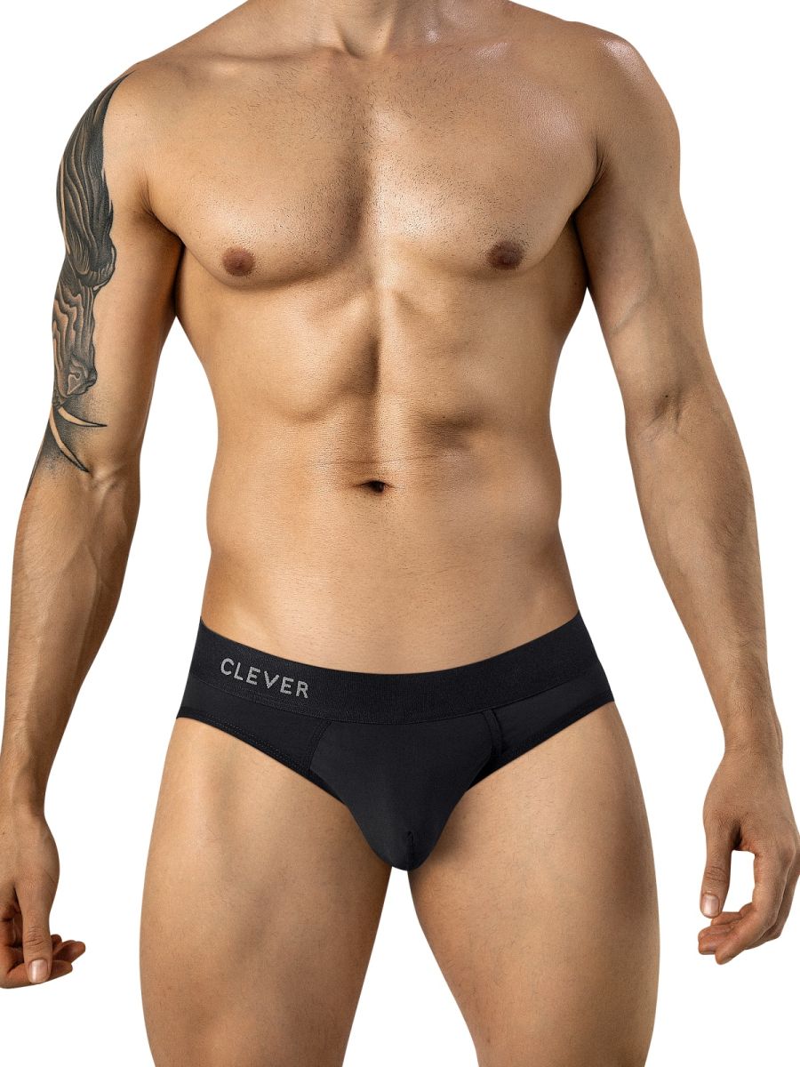 Clever 26210 Salento Mens Sleek Athletic Sihouette Briefs Black