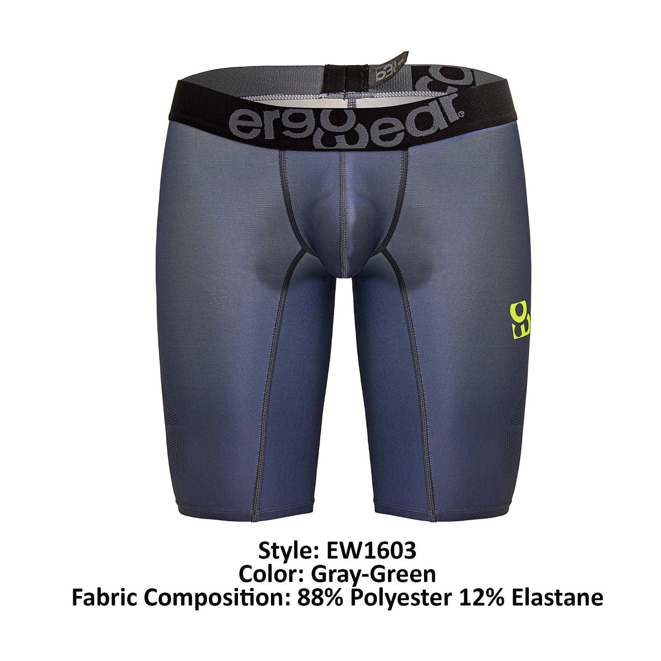 ErgoWear EW1603 MAX SE Athletic Shorts Gray-Green