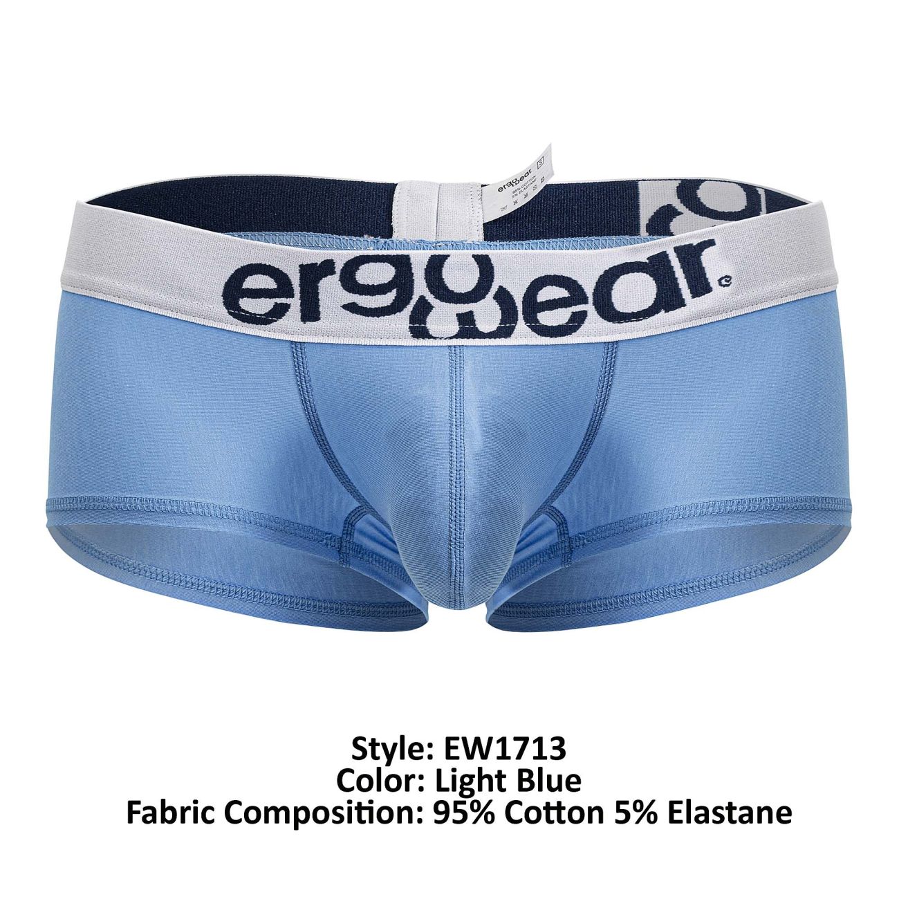 ErgoWear EW1713 MAX COTTON Trunks Light Blue