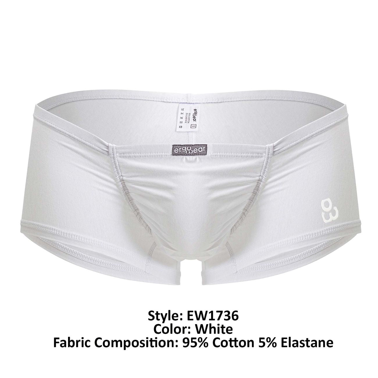 ErgoWear EW1736 FEEL GR8 Cotton Trunks White