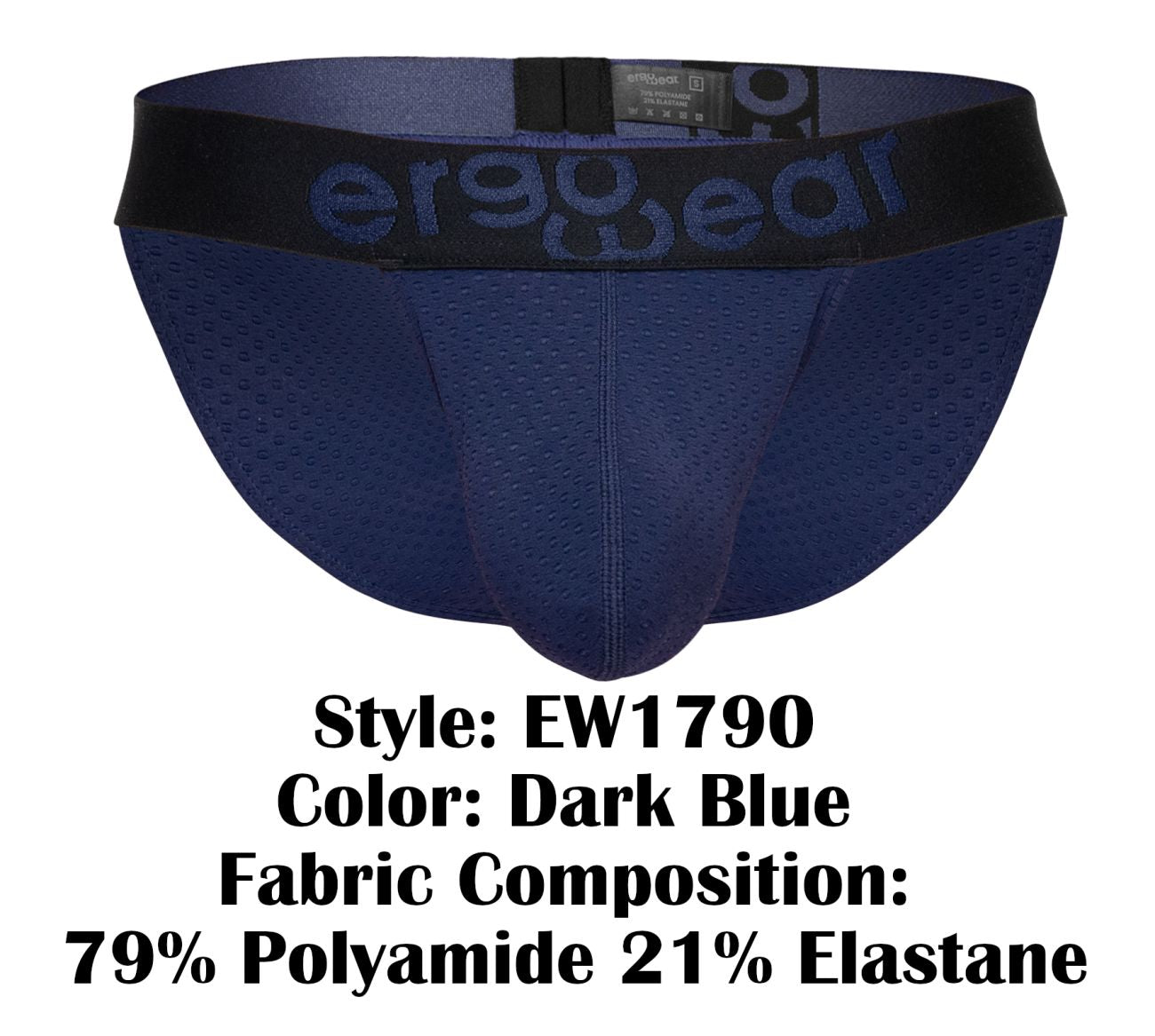 ErgoWear EW1790 MAX FLOW Mens Sleek Bikini Brief Dark Blue