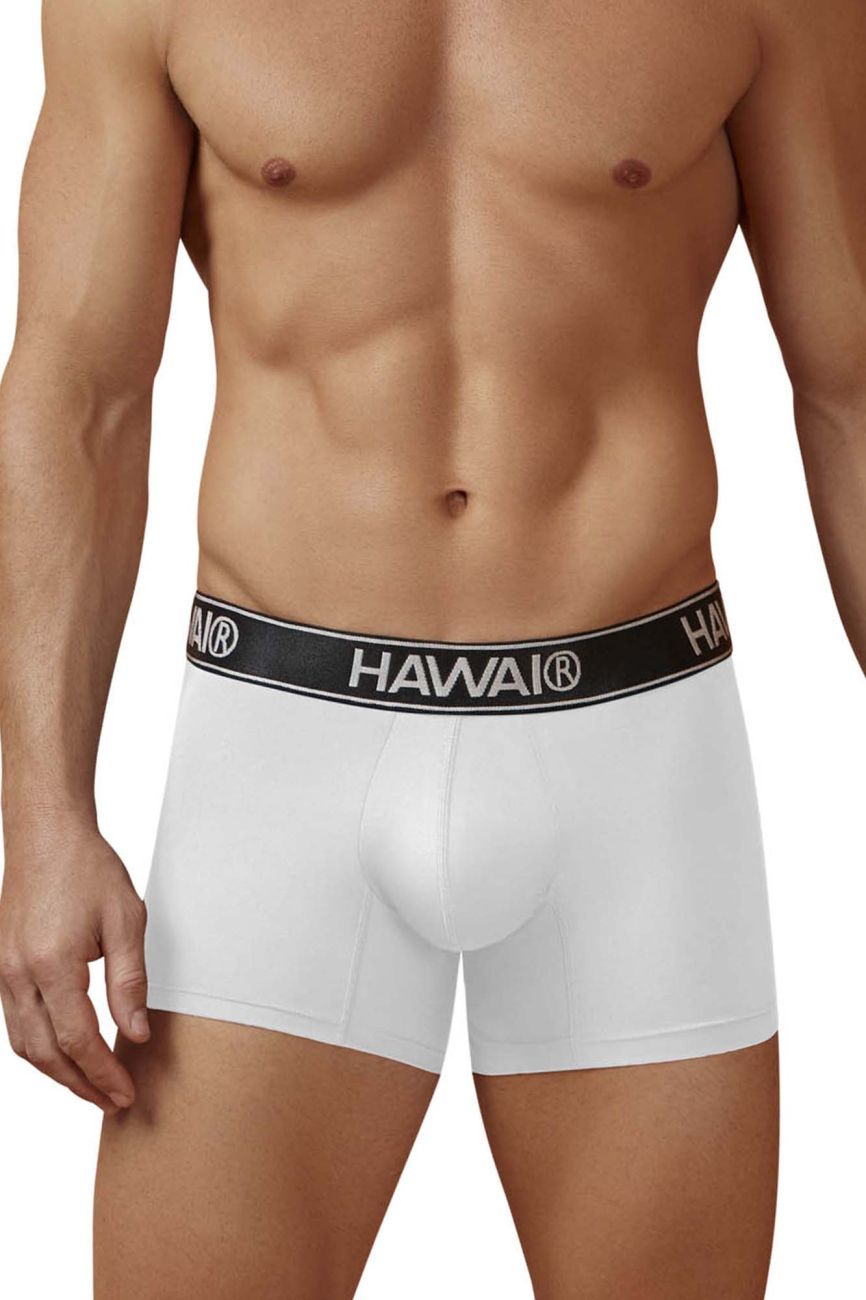 HAWAIR 41977 Microfiber Male Modern Fit Trunks White