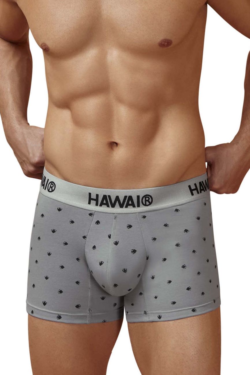 HAWAIR 42571 Cotton Blend Male Daily Wear Trunks Gray