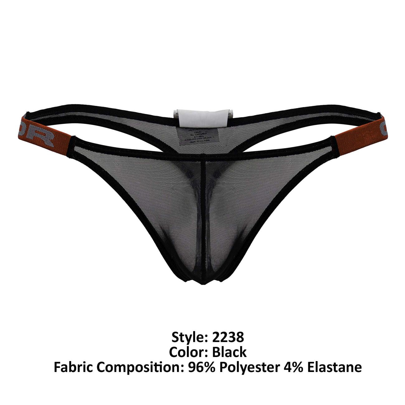 JOR 2238 Frost Male Ultra Mini Low Rise Thong Black