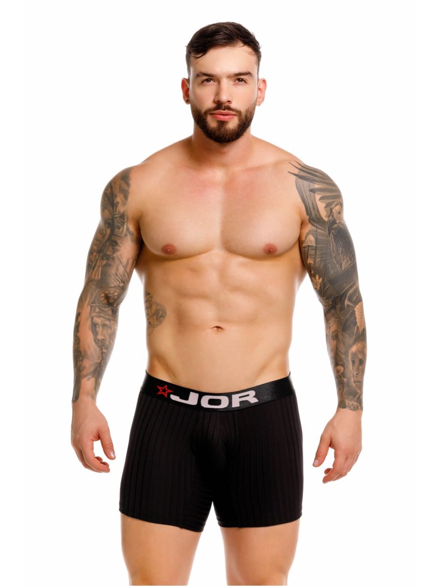 JOR 2329 Cronos Mens Everyday Comfortable Boxer Briefs Black Plus Sizes