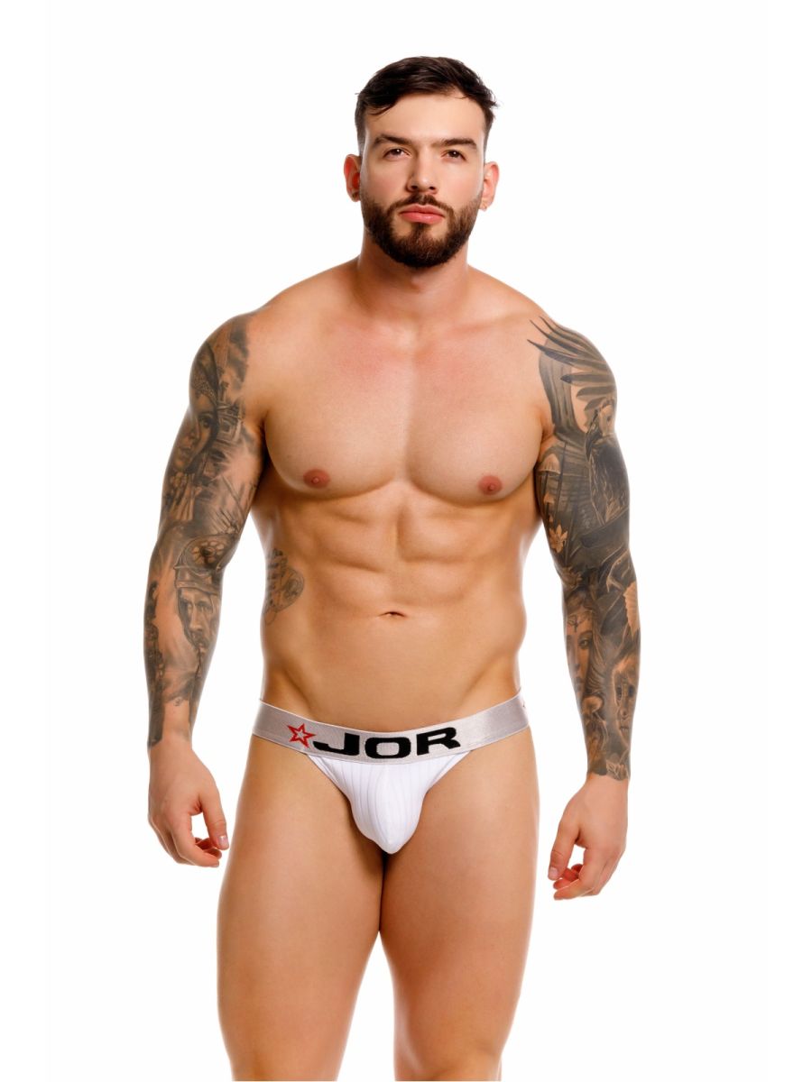 JOR 2333 Cronos Mens Sleek Modern Thongs White Plus Sizes