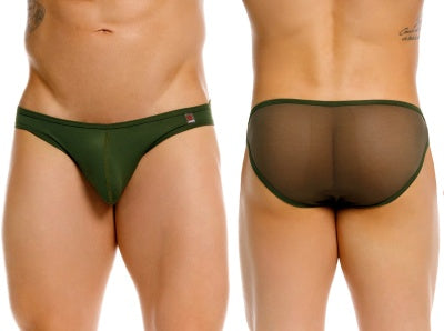 JOR 2353 Origin Mens Minimal Sleek Bikini Dark Green Plus Sizes