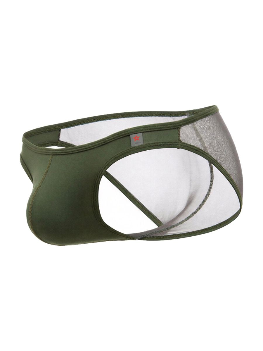 JOR 2353 Origin Mens Minimal Sleek Bikini Dark Green Plus Sizes