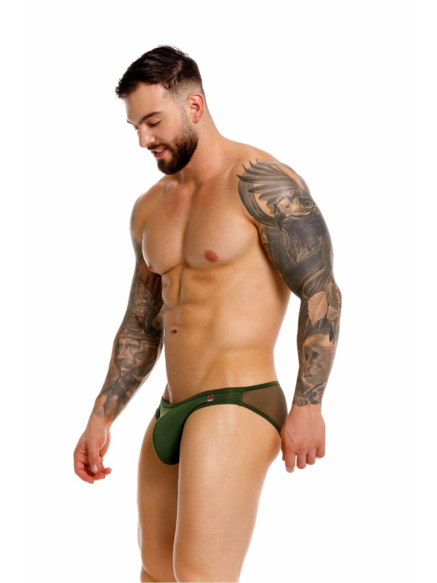 JOR 2353 Origin Mens Minimal Sleek Bikini Dark Green Plus Sizes