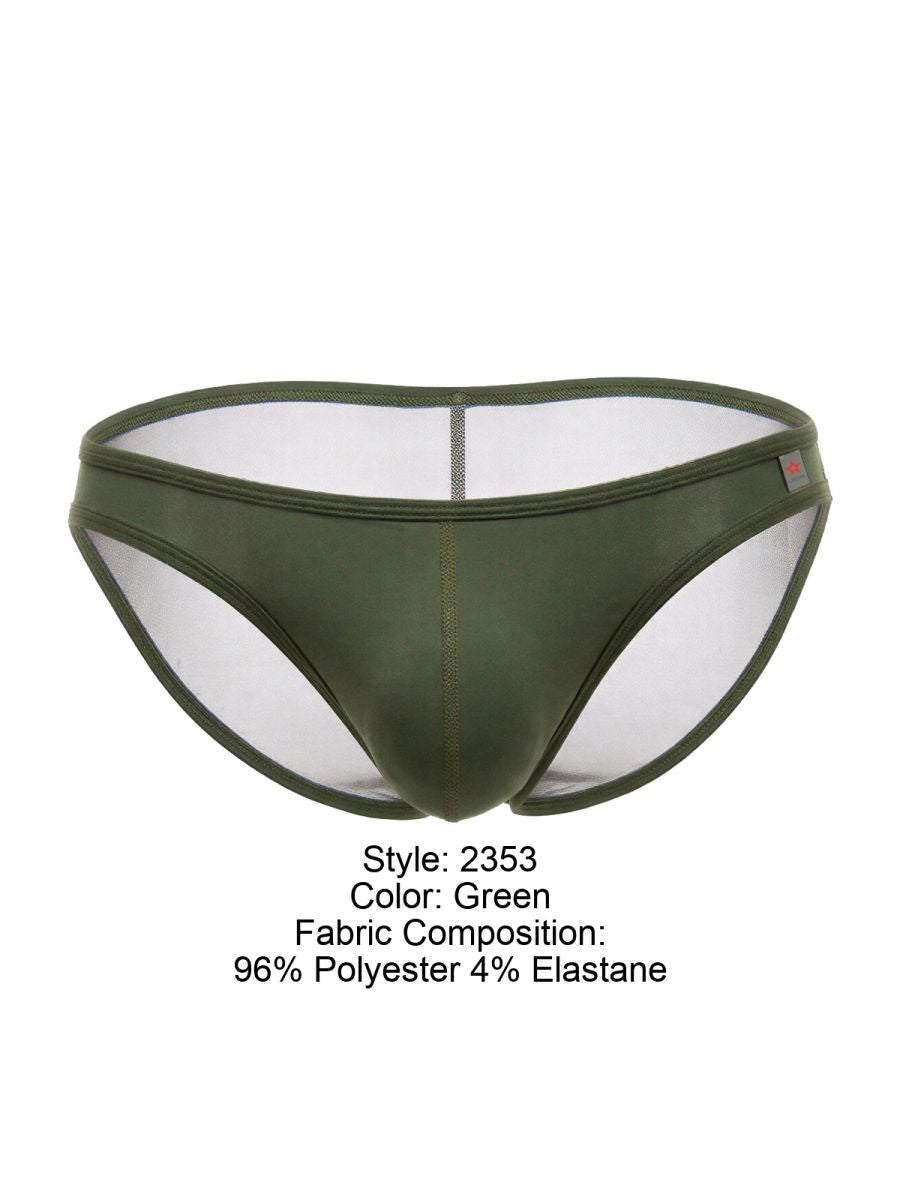 JOR 2353 Origin Mens Minimal Sleek Bikini Dark Green Plus Sizes