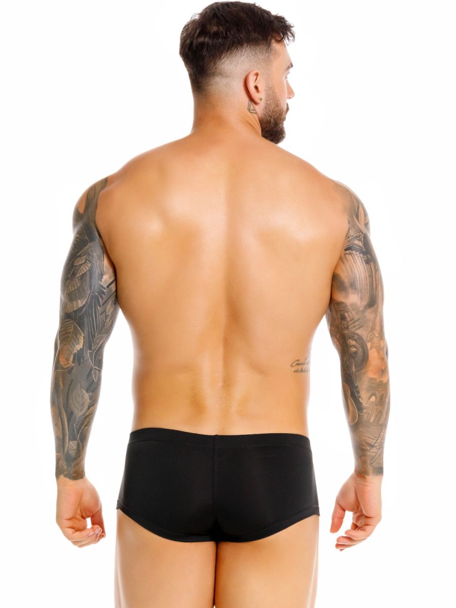 JOR 2449 Invisible Mens Sleek Low-rise Cut Trunks Black Plus Sizes