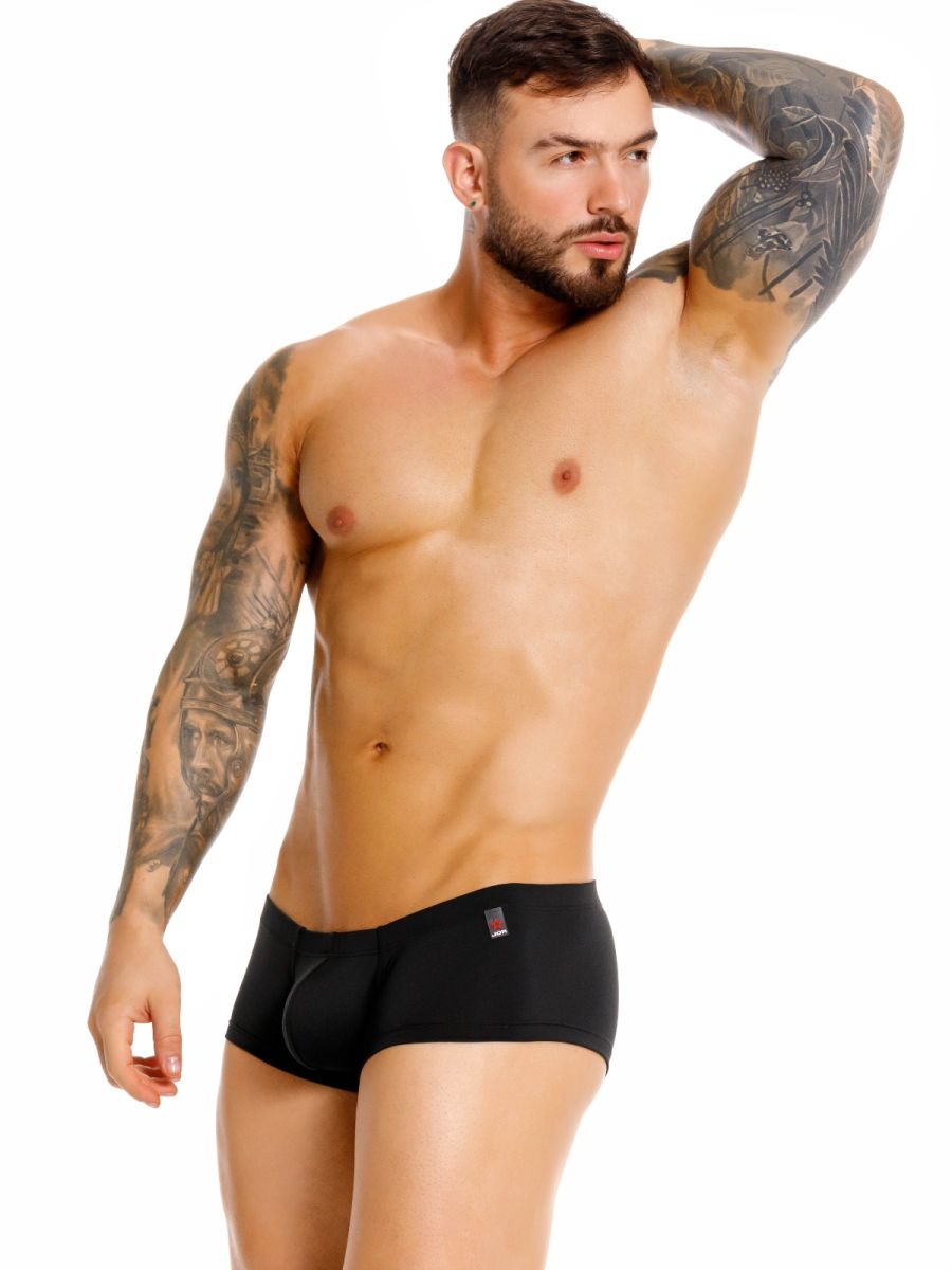JOR 2449 Invisible Mens Sleek Low-rise Cut Trunks Black Plus Sizes