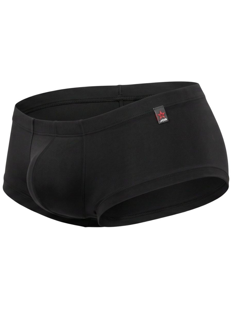 JOR 2449 Invisible Mens Sleek Low-rise Cut Trunks Black Plus Sizes