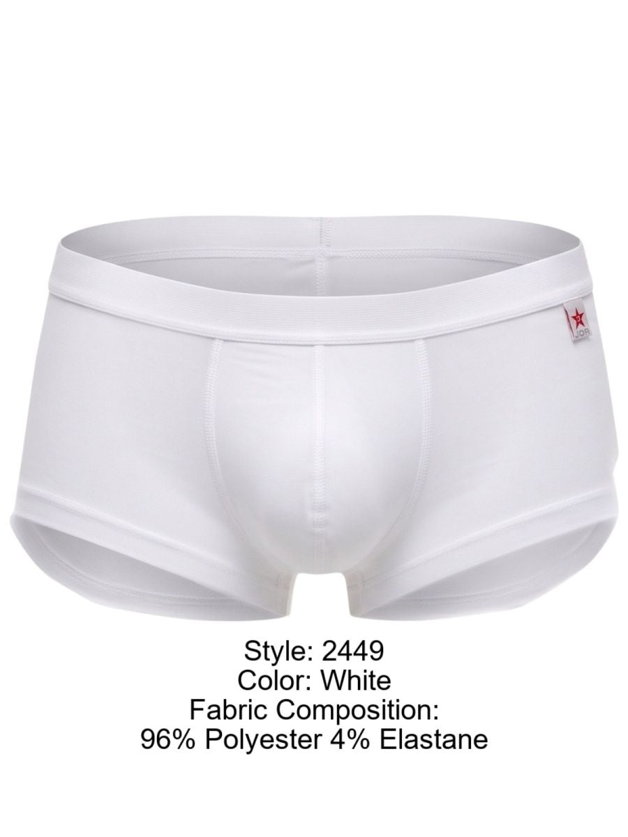 JOR 2449 Invisible Mens Sleek Low-rise Cut Trunks White Plus Sizes