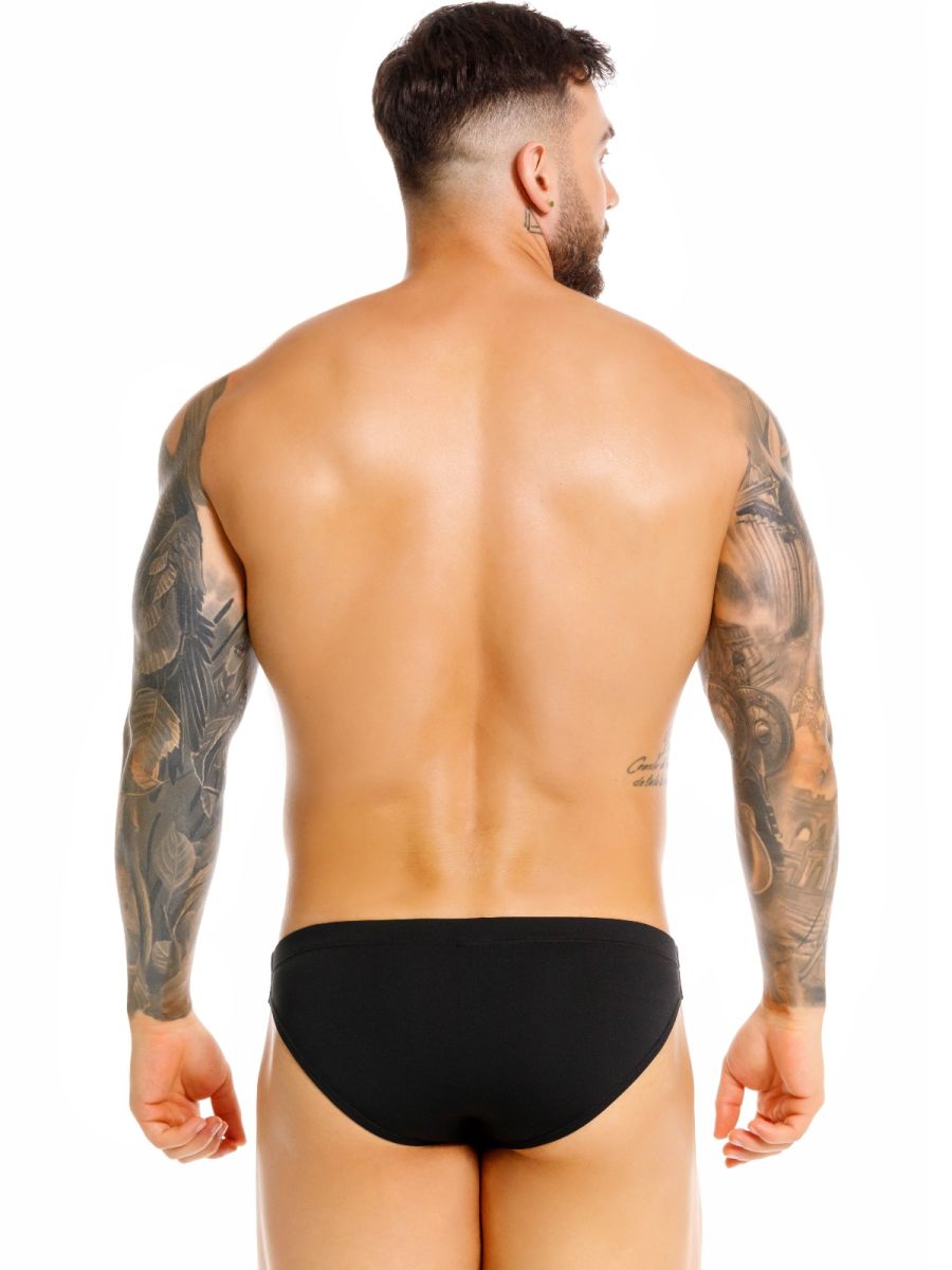 JOR 2450 Invisible Mens Sleek Low-rise Cut Briefs Black Plus Sizes