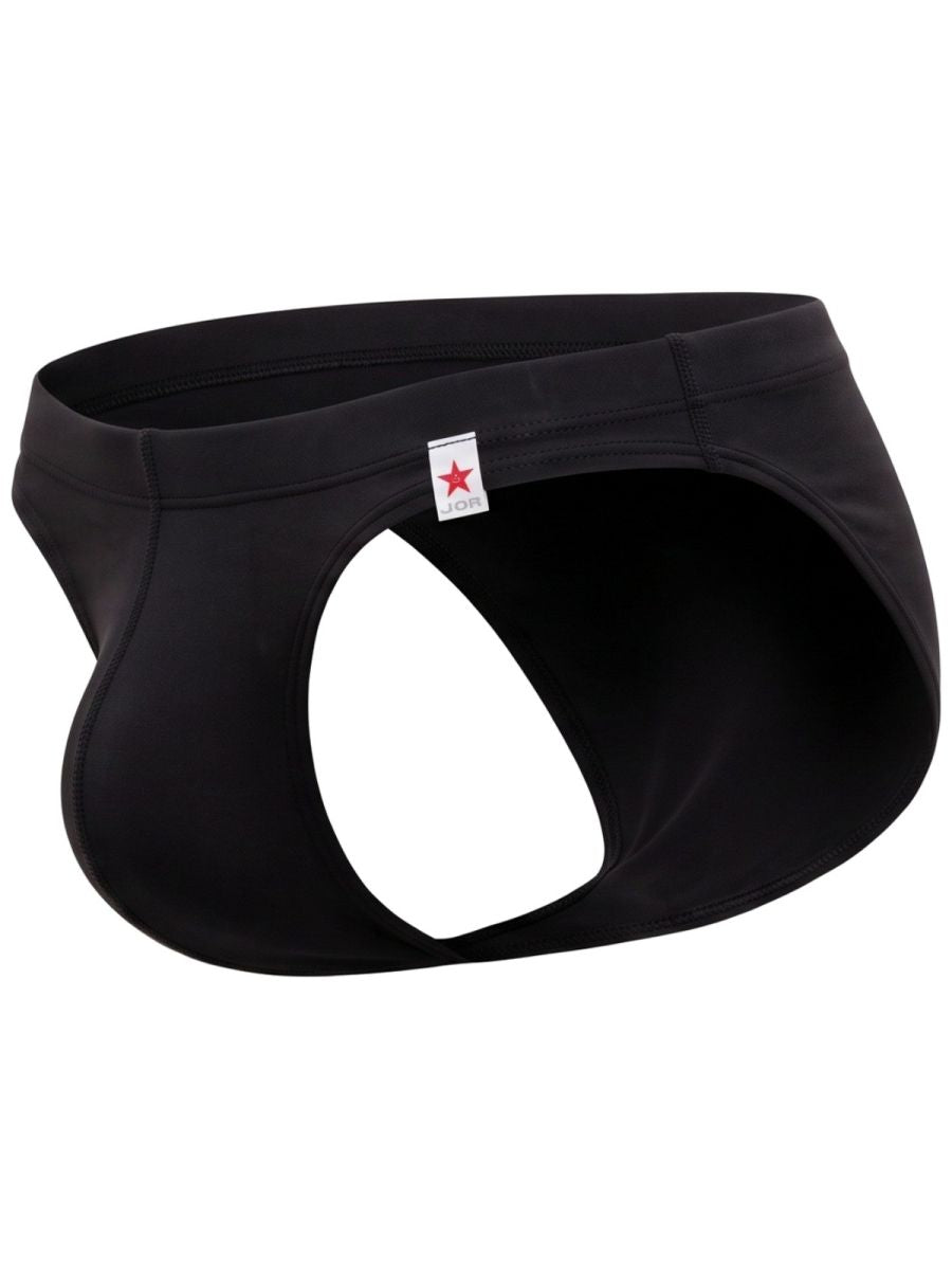 JOR 2450 Invisible Mens Sleek Low-rise Cut Briefs Black Plus Sizes