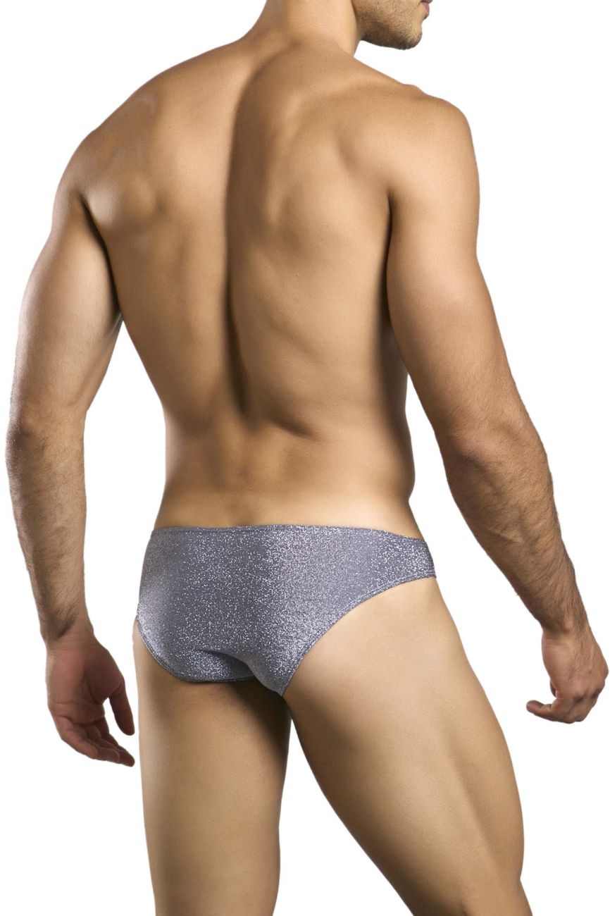 JUSTIN+SIMON XSJ01 Classic Silky Bikini Lurex Gray Plus Sizes