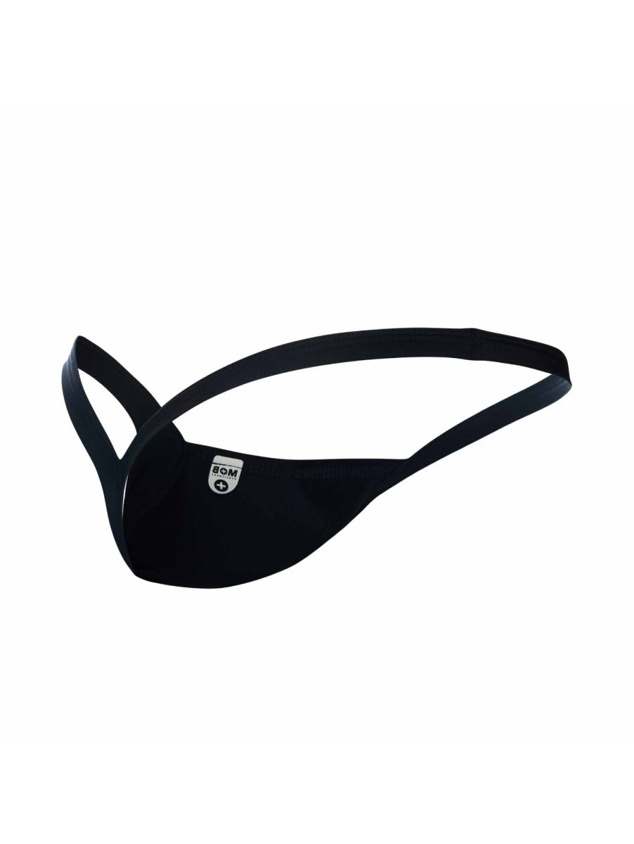 MaleBasics MBL52 Mens Sexy Buns Faux Leather Thongs Black