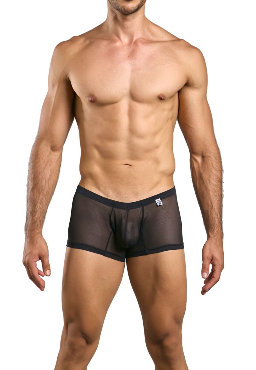 MaleBasics MBL78 Mens Sexy barely There Trunks Black Mesh