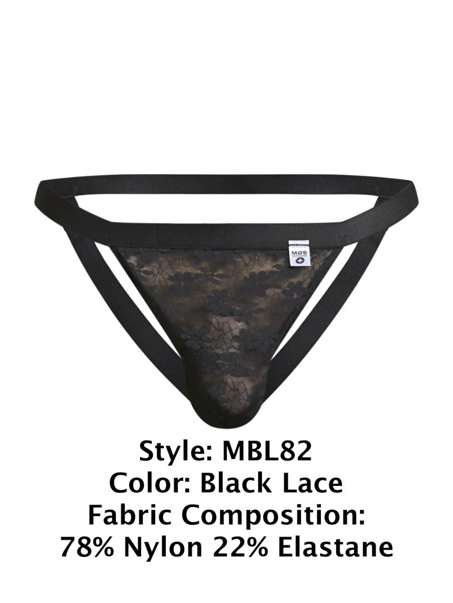 MaleBasics MBL82 Mens Extreme Sexy Jockstrap Black Lace