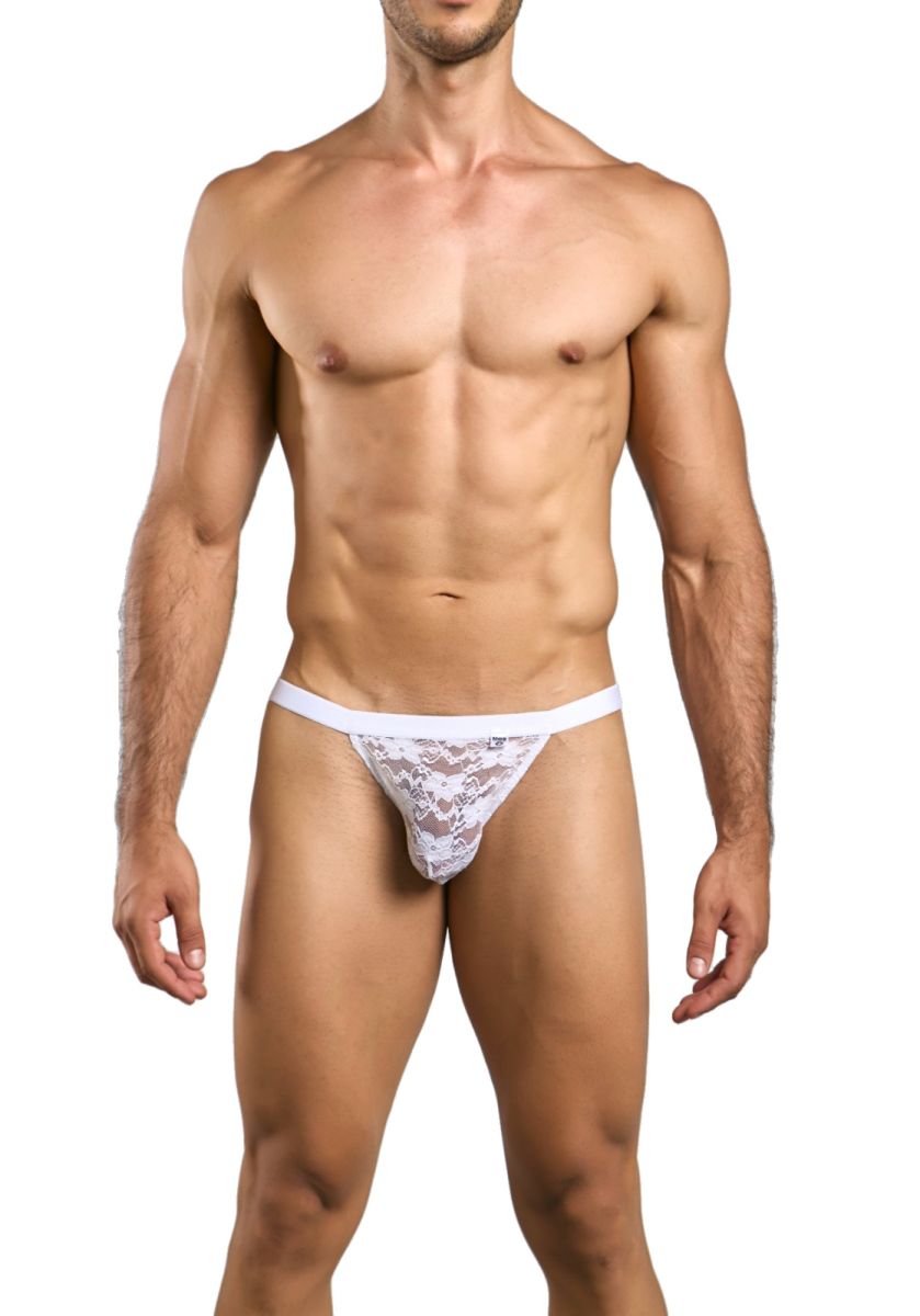 MaleBasics MBL82 Mens Extreme Sexy Jockstrap White Lace
