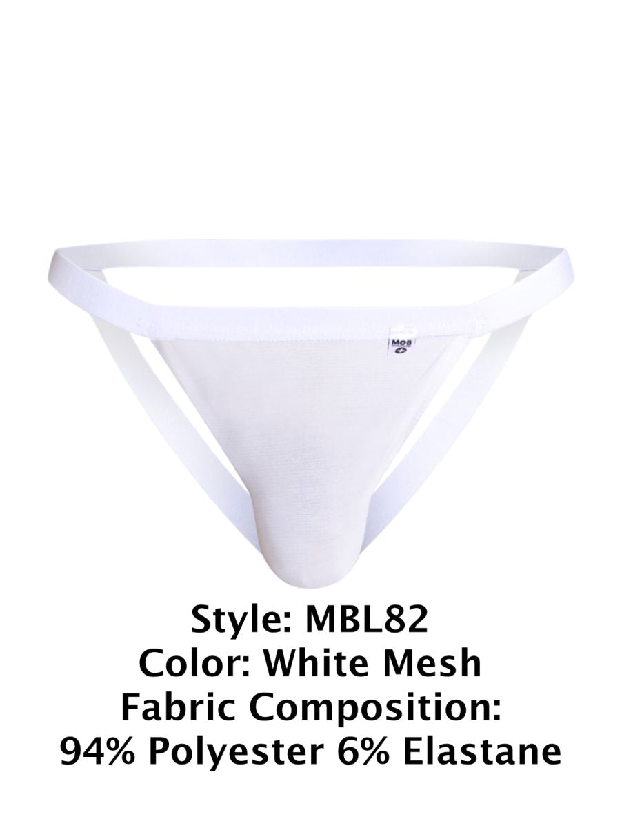 MaleBasics MBL82 Mens Extreme Sexy Jockstrap White Mesh