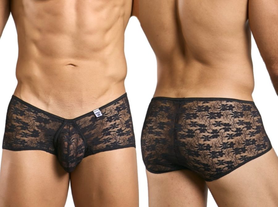 MaleBasics MBL83 Loop Mens Sexy & Cheeky Trunks Black Lace