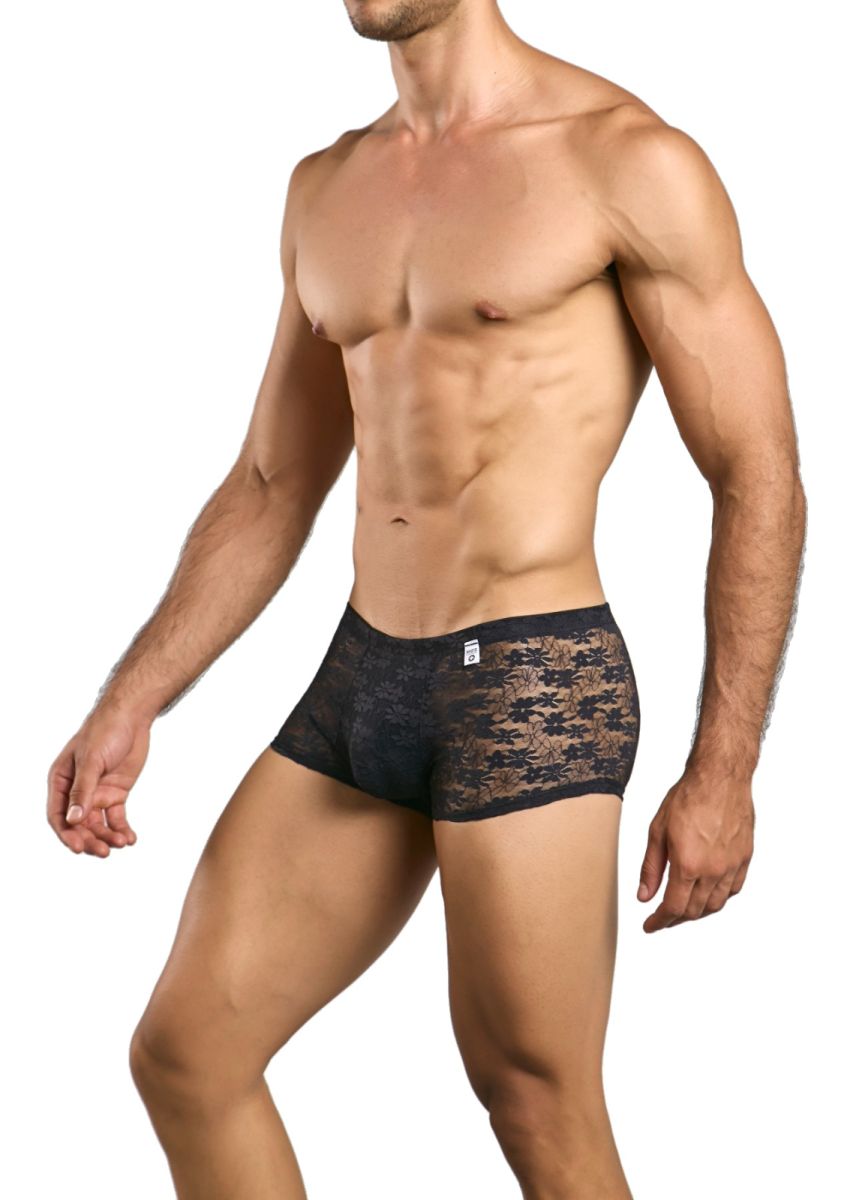 MaleBasics MBL84 Mens Classic Pouch Trunks Black Lace