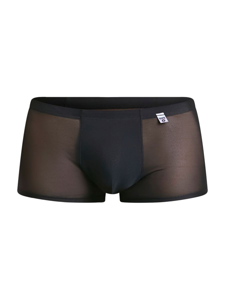 MaleBasics MBL84 Mens Classic Pouch Trunks Black Mesh