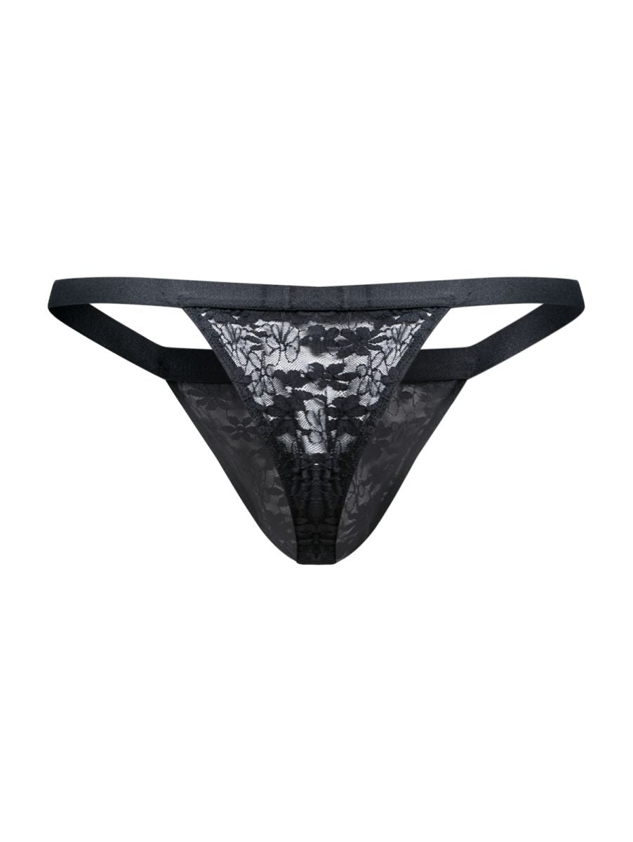 MaleBasics MBL85 Y Mens Sexy Thongs Black Lace