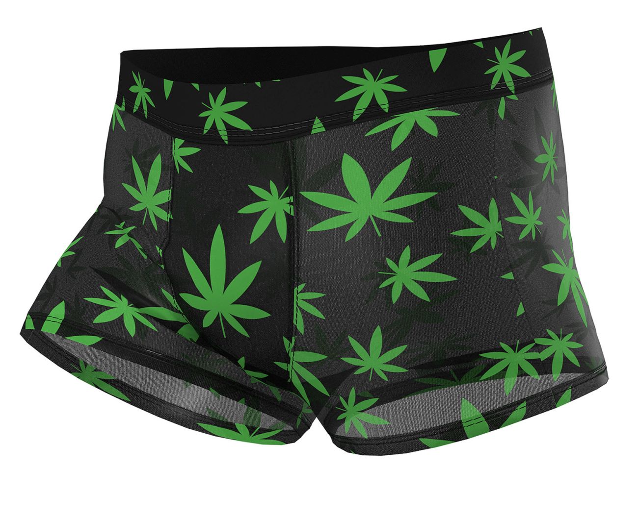 Male Power 145-294 Hazy Dayz Pouch Short Pot Leaf