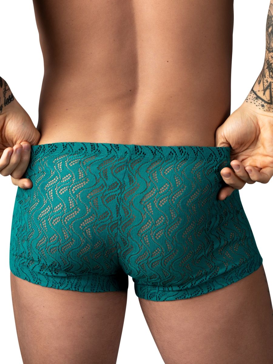 Male Power 150-305 Male Sheer Ripple Pouch Short Teal