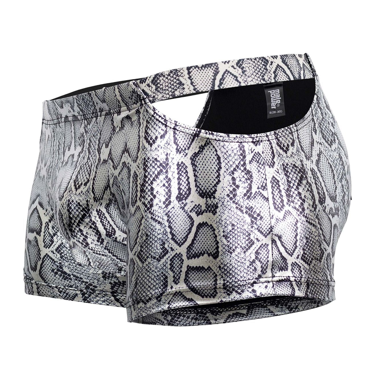 Male Power 153-282 S-naked Pouch Short Silver-Black
