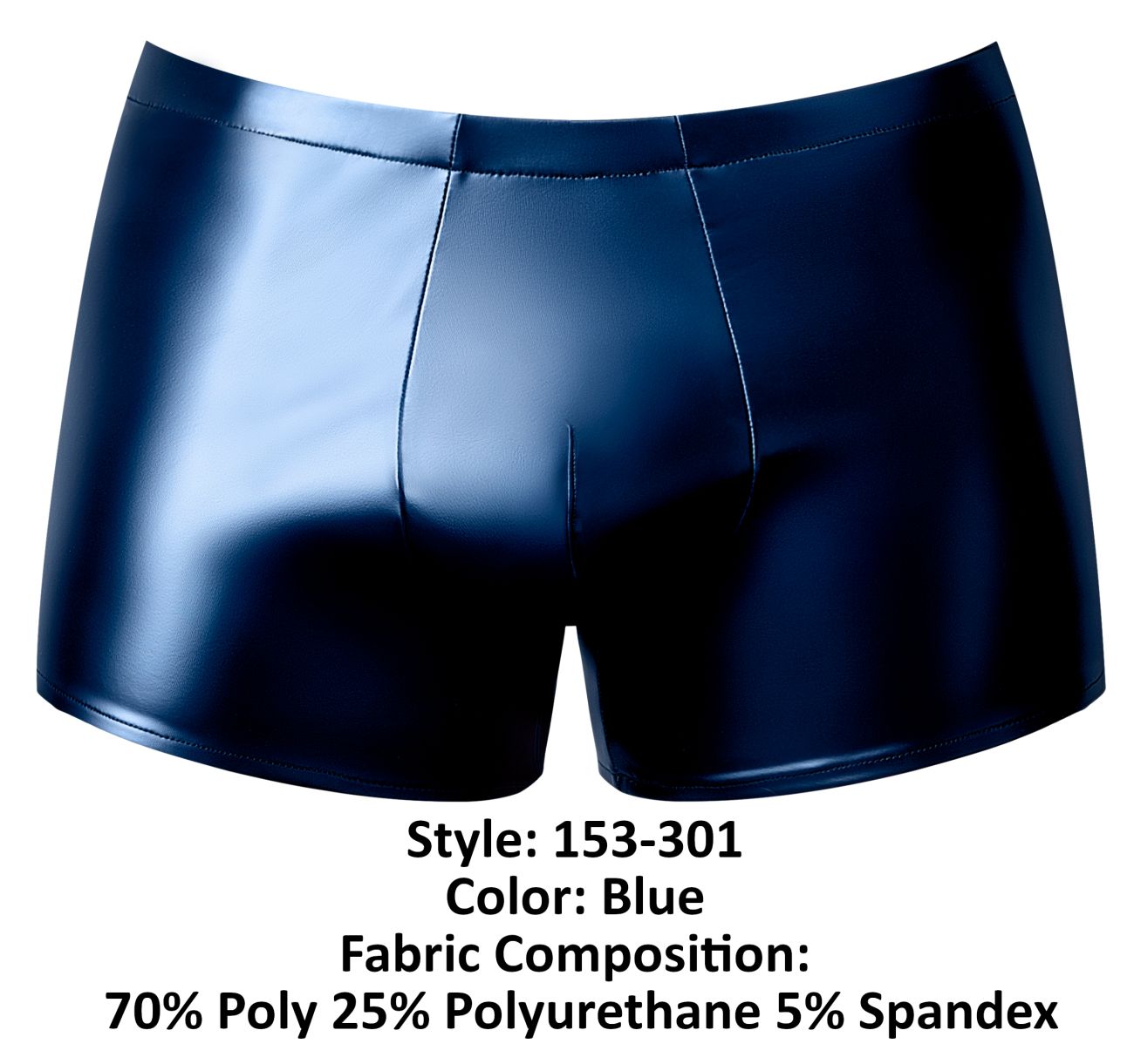 Male Power 153-301 Liquid Onyx 2.0 Male Wetlook Pouch Short Blue