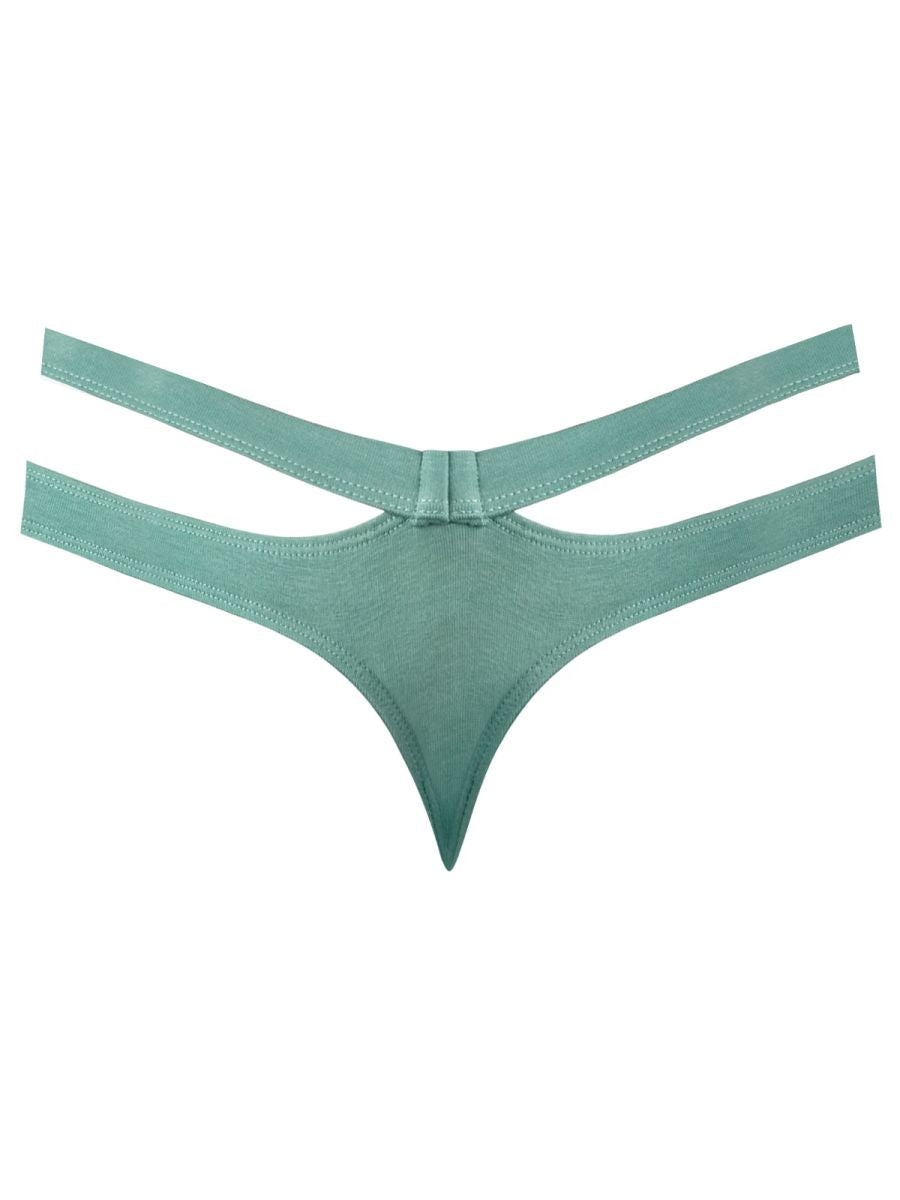 Male Power 237-308 Mens Soft & Eco Cozy Cutout Thong Green