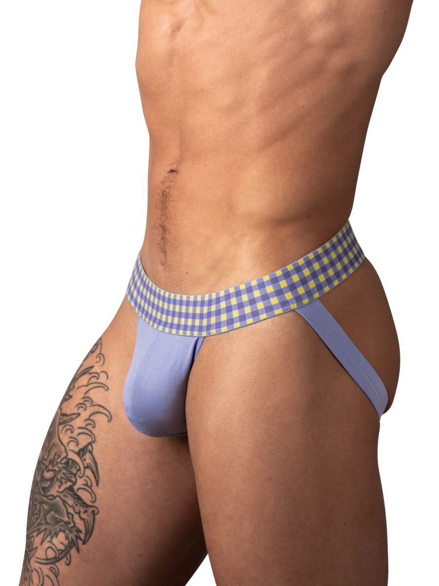 Male Power 350-306 Male So Comfy Gingham Jock Purple