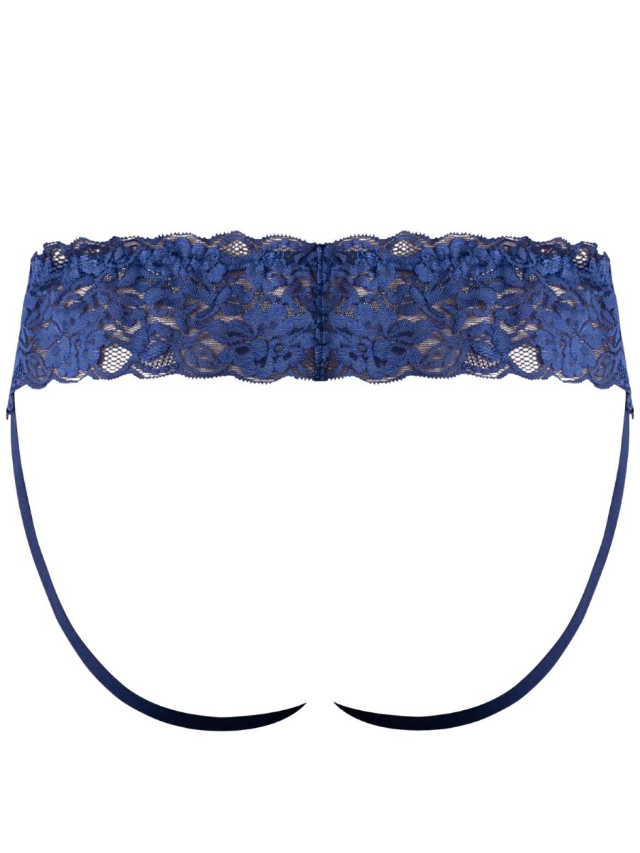 Male Power 360-280 Mens Sassy Lace with Skirt Ruffle Top Jock Navy