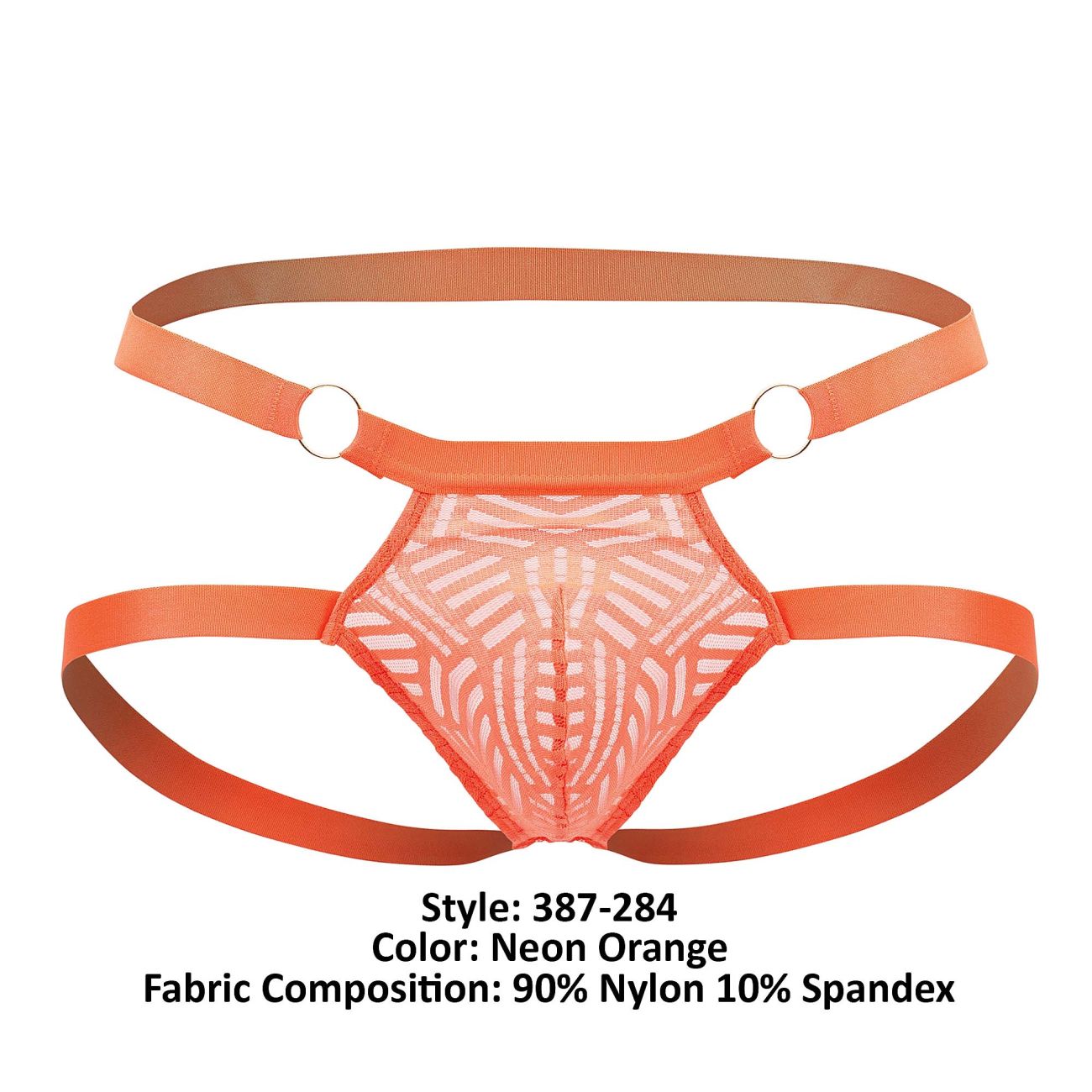 Male Power 387-284 Rude Awakening Ring Jock Neon Orange