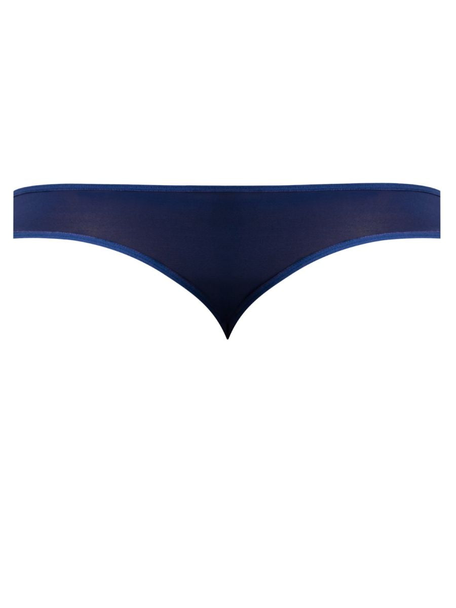 Male Power 409-280 Mens Sassy Lace Open Front Ring Thong Navy