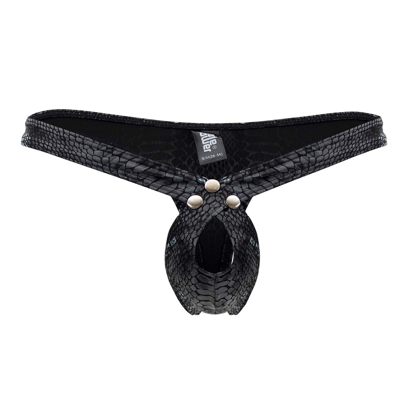 Male Power 409-282 S-naked Criss Cross Thong Black-Blue