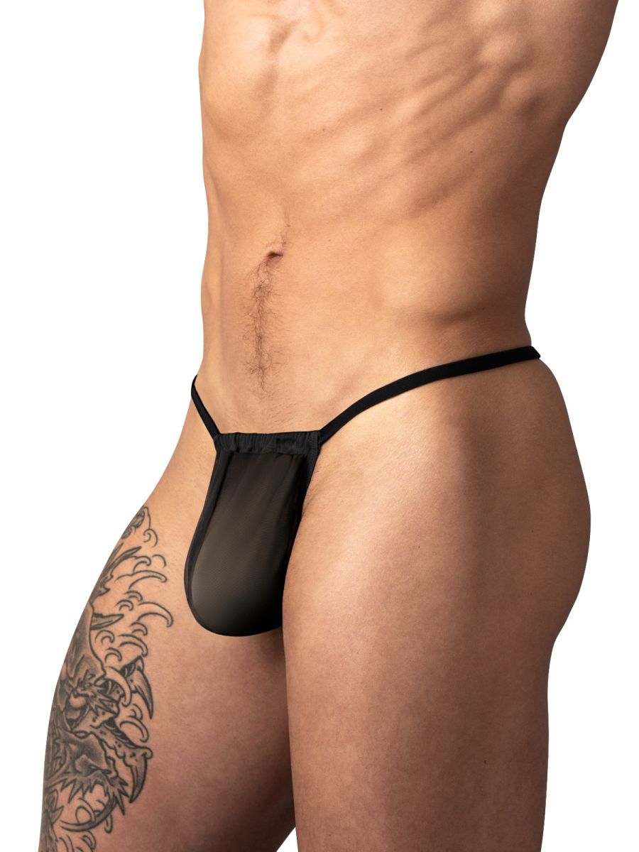 Male Power 450-307 Mens Daring Sheer Mesh 2 G-String Black