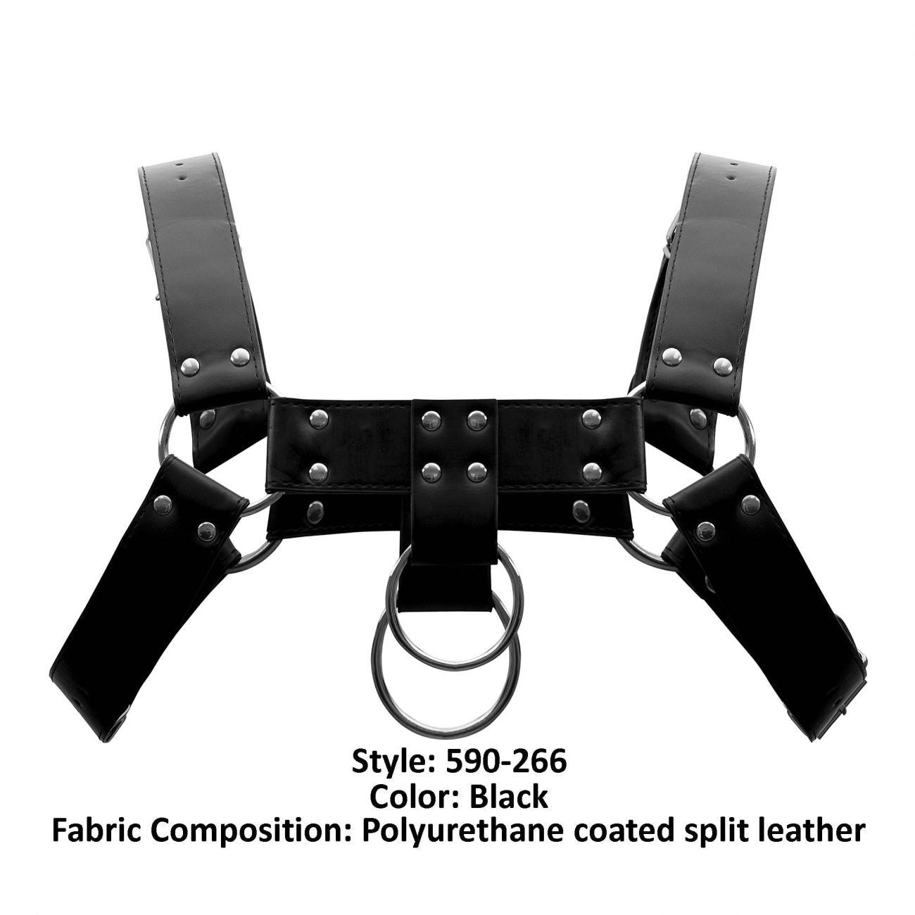 Male Power 590-266 Leather Aries Harness Black