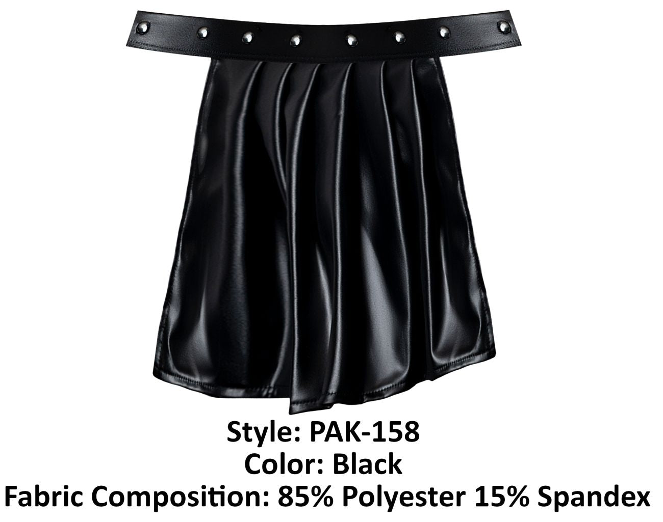 Male Power PAK-158 Mens Fetish Spartacus Jockstrap Black